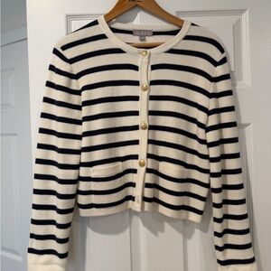 J. Crew Women's Emilie Lady Jacket - Navy and White